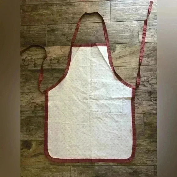 HANDMADE VTG UPHOLSTERY CANVAS FABRIC STANDARD SIZE RED FLOWERS CHERRY PRINT - Picture 2 of 3